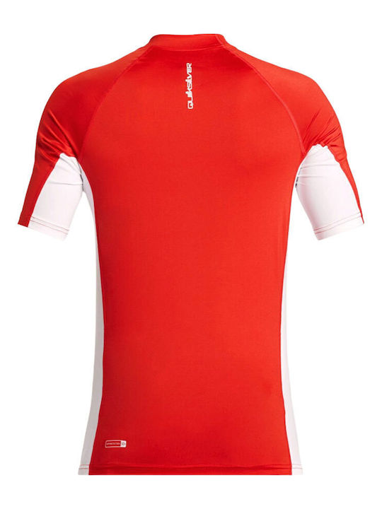 Quiksilver Men's Short Sleeve Sun Protection Shirt Red
