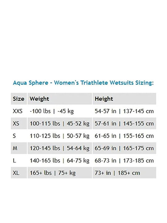 Aqua Sphere Ολόσωμη Στολή Κατάδυσης Μαύρη 606.070.014