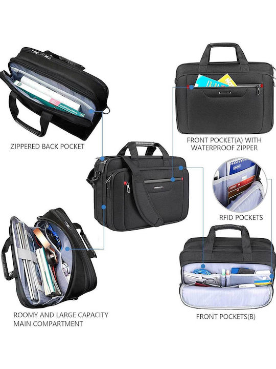 Premium Waterproof Shoulder / Handheld Bag for 17.3" Laptop Black 1000-42380142