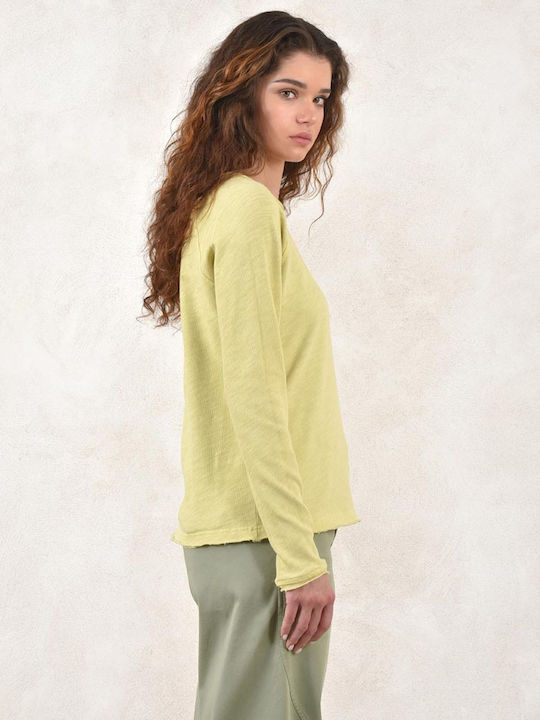 Heel Shop Women's Summer Blouse Long Sleeve Lime