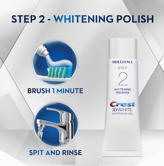Set 2x Toothpaste, Crest, Brilliance, 2 Step Teeth Whitening System, 178gr