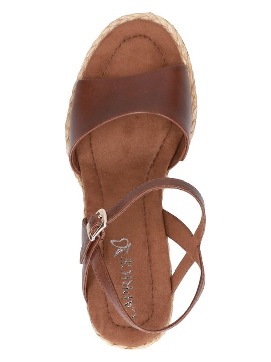 Damenplattformen Tabac Braun