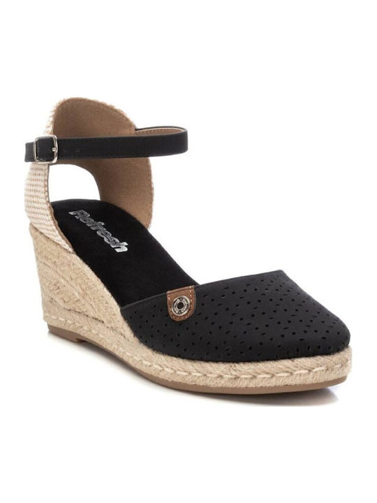 Women's Synthetic Leather Platform Shoes Black