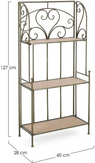 Guenda Bookcase Light Brown 60x28x127cm