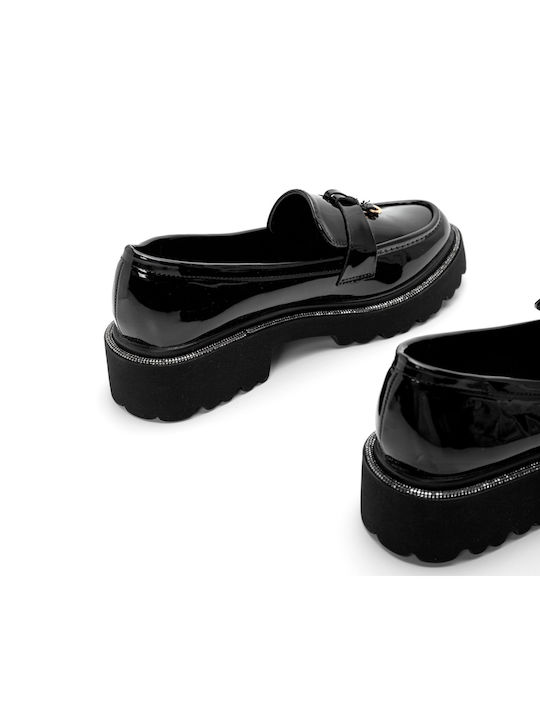 Alta Moda Γυναικεία Loafers σε Μαύρο Χρώμα