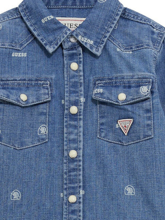 Guess Kids Denim Shirt Blue