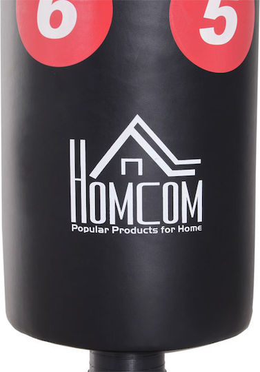 HomCom Synthetic Punching Bag 22kg 165cm Black
