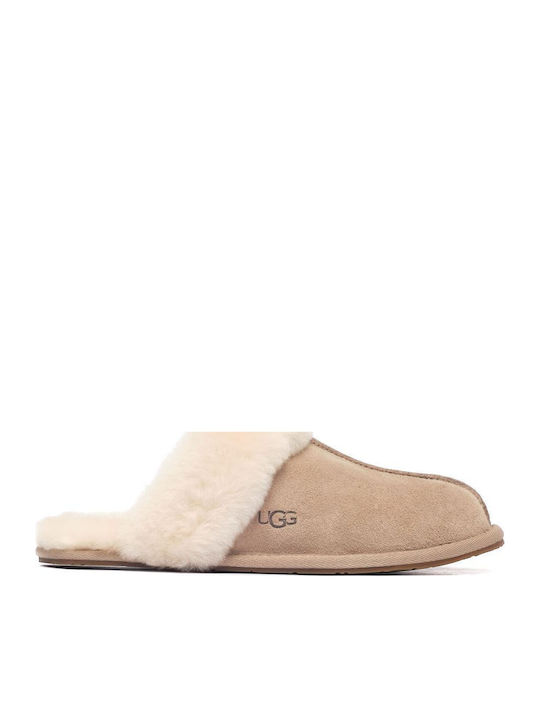 UGG Scuffette Ii Leather Slippers Beige