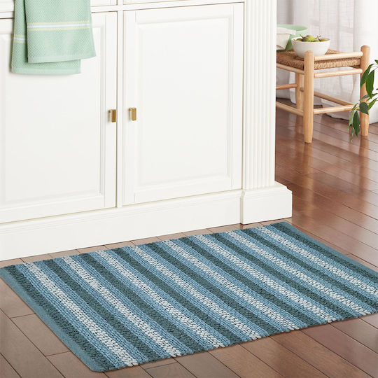 Lino Home Wango Ορθογώνιο Χαλάκι Κουζίνας Mint 60x90εκ.
