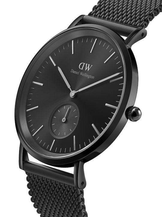 Daniel Wellington Ανδρικό Ρολόι 40mm Μπαταρίας με Ατσάλινο Μπρασελέ
