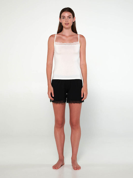 Women's T-Shirt with Spaghetti Strap Beige