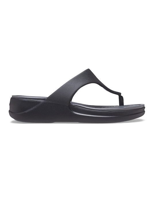 Crocs Frauen Flip Flops mit Plattform in Schwarz Farbe