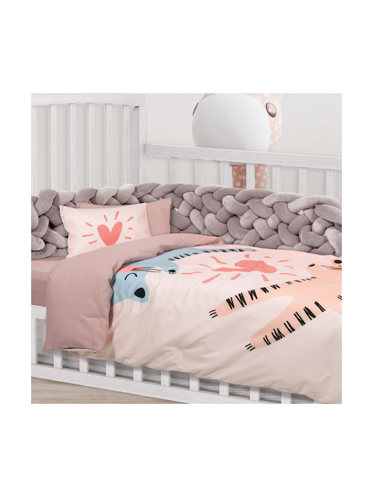 Das Home Babybettwäsche-Set Für Krippe Baumwolle Smile Grey