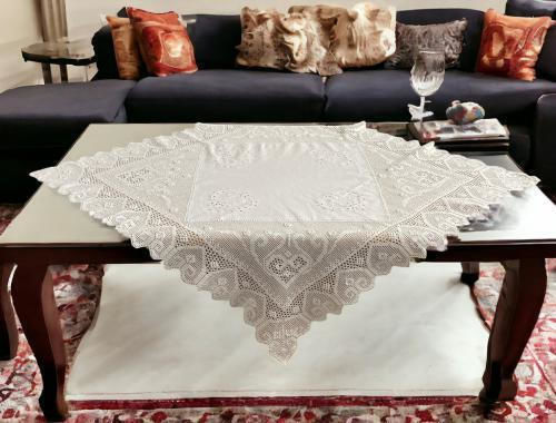 Linea Home Set 4 Stück Strick Tischdecken Beige