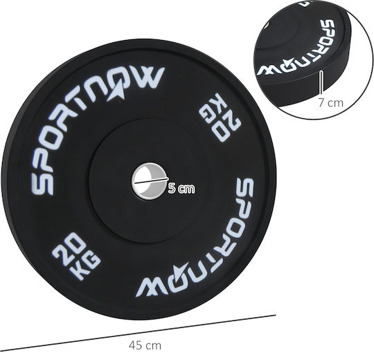 Sportnow Set Discuri De Tip Olimpic Cauciucate 2 x 20kg Φ50mm