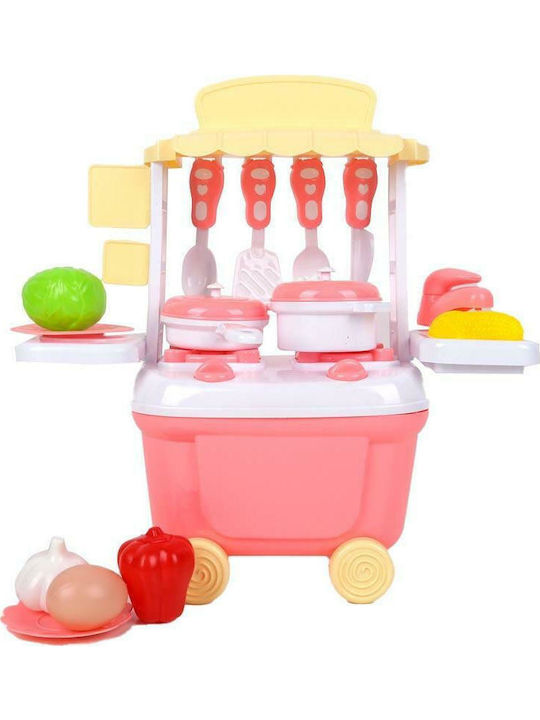 Set Küche Wagen mit Küchenutensilien und Früchten Zita Toys