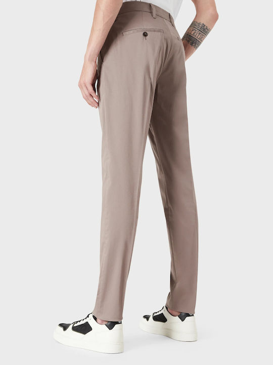 Emporio Armani Pantaloni pentru bărbați Chino Elastice Beige