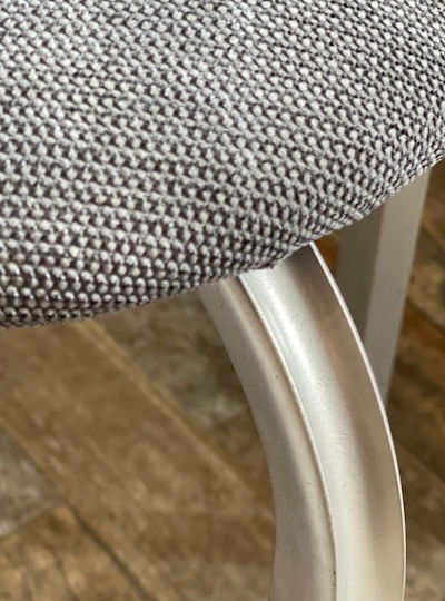 Hocker Für das Wohnzimmer Metall Light Gray 30x30x53cm