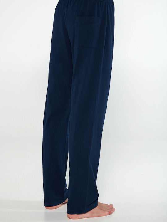 Vamp Καλοκαιρινή Ανδρική Πιτζάμα Βαμβακερή DarkBlue