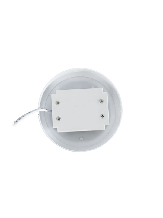 GloboStar Outdoor Ceiling Flush Mount with Integrated LED in White Color 61012