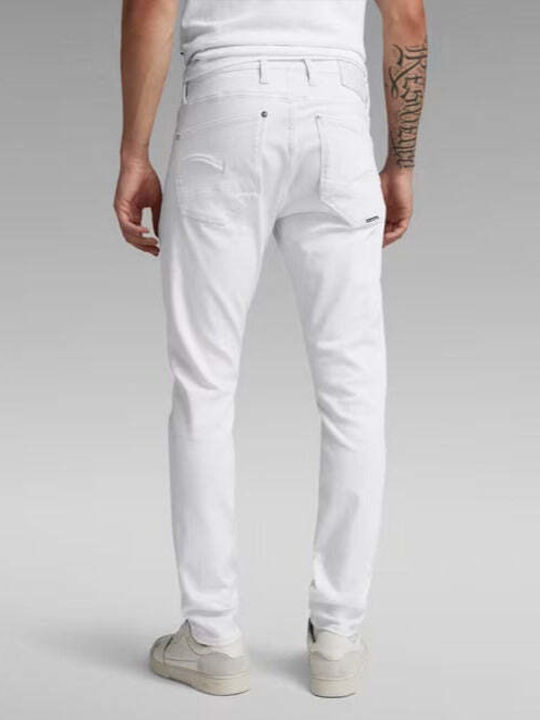 G-Star Raw Revend Fwd Ανδρικό Παντελόνι Τζιν Ελαστικό σε Skinny Εφαρμογή White