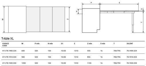 T-Tisch T-Tisch-Spannmechanismus Atim 261-t-able