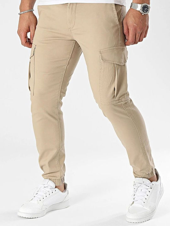 Projekt Produkt Men's Trousers Cargo in Slim Fit Crockery