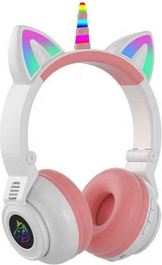 Unicorn ZY-904 Kabellos / Kabelgebunden Kinder Am Ohr Kopfhörer mit 10 Stunden Betriebszeit Weiß