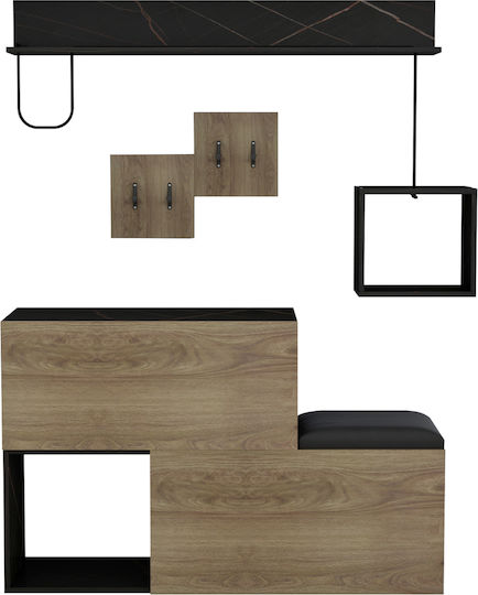 Cerb Mobilier de Intrare cu Cuier & Dulap pentru Pantofi 120x20x72cm