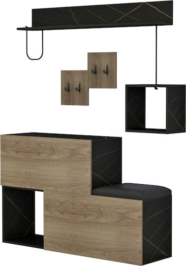 Cerb Mobilier de Intrare cu Cuier & Dulap pentru Pantofi 120x20x72cm