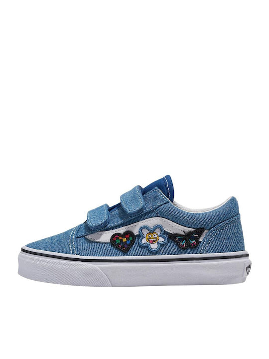 Uy Old Skool V Παιδικά Sneakers με Σκρατς Γαλάζια VN0A38HDNWD