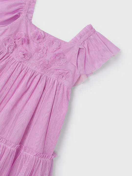 Children's Dress Sleeveless Tulle Pink