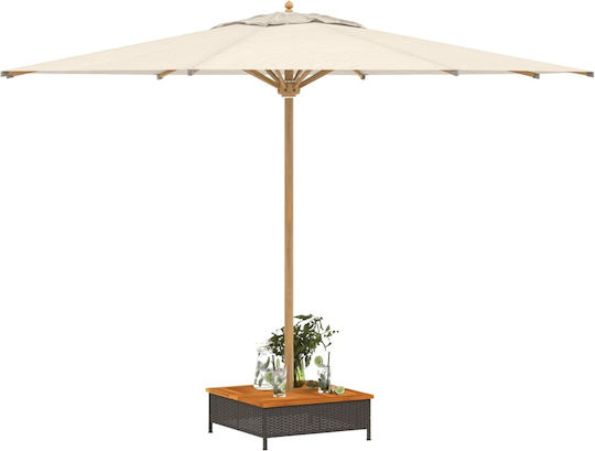 vidaXL Βάση Ομπρέλας Ξύλινη Μαύρο 70x70x25cm