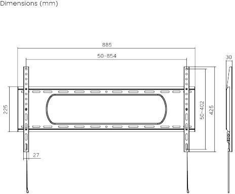 Serioux TV73-48F Wall TV Mount up to 90" and 80kg