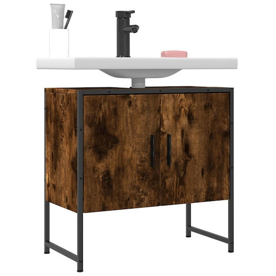 vidaXL Cabinet Countertop without Sink L60xW33xH60cm Smoky Oak