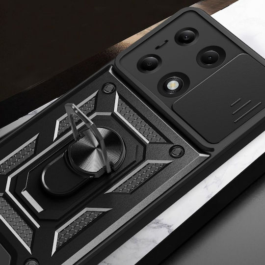 Tech-Protect Camshield Pro Back Cover Πλαστικό Μαύρο (Redmi Note 13 Pro 4G / Poco M6 Pro 4G)