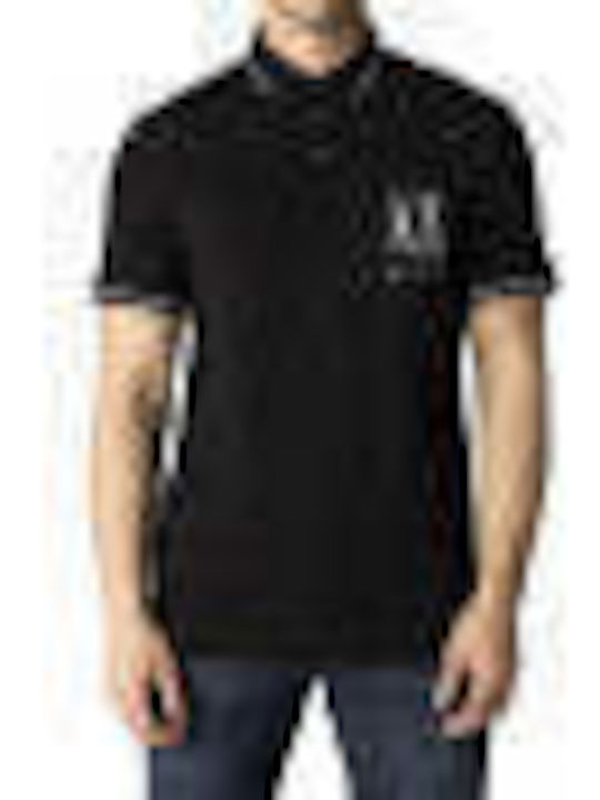 Armani Exchange Men's Short Sleeve Blouse Polo Black