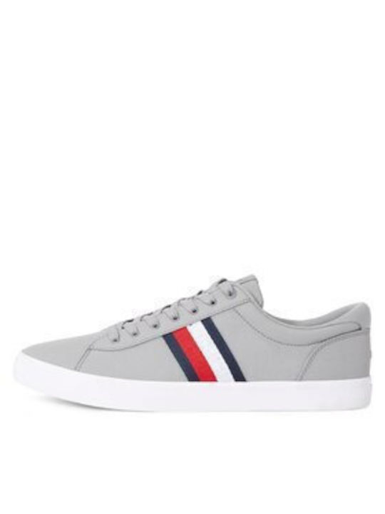 Tommy Hilfiger Iconic Vulc Stripes Ανδρικά Sneakers Γκρι