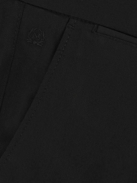 Men's Chino Elastic Slim Fit Black Trousers