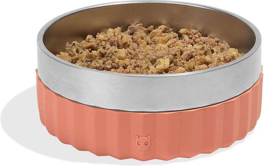 Zeedog Dog Bowl Tuff Stainless Steel Mayo Star Clay Large