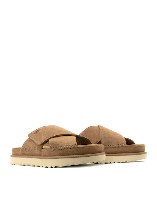 Goldenstar Γυναικεία Σανδάλια Flatforms Ταμπά