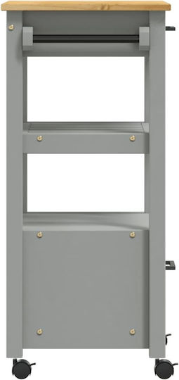 vidaXL Ραφιέρα Κουζίνας Ξύλινη 4 Θέσεων Γκρι 48x40x90cm