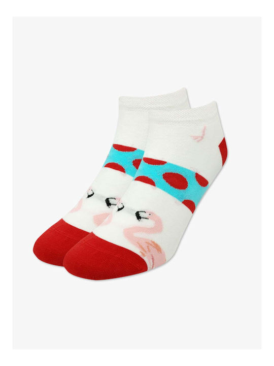 Axidwear Flamingo Κάλτσες Λευκές Axidwear Flamingo Κάλτσες Λευκές
