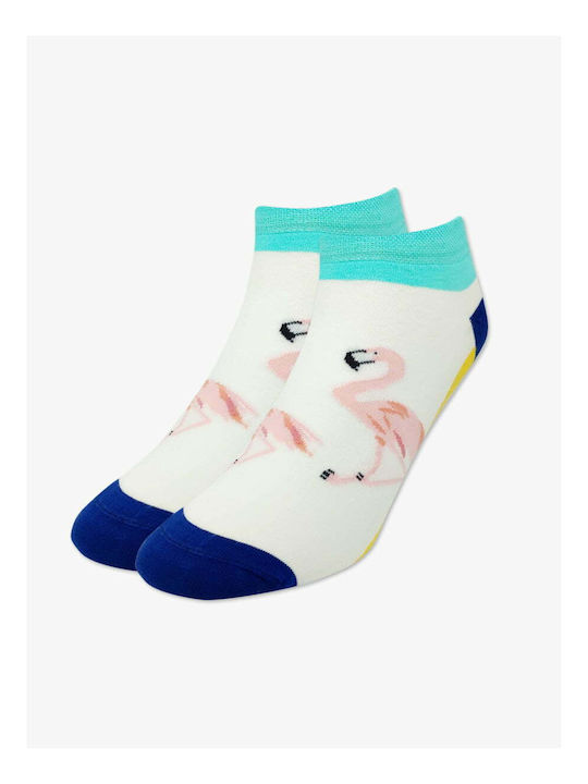Axidwear Flamingo Κάλτσες Λευκές Axidwear Flamingo Κάλτσες Λευκές