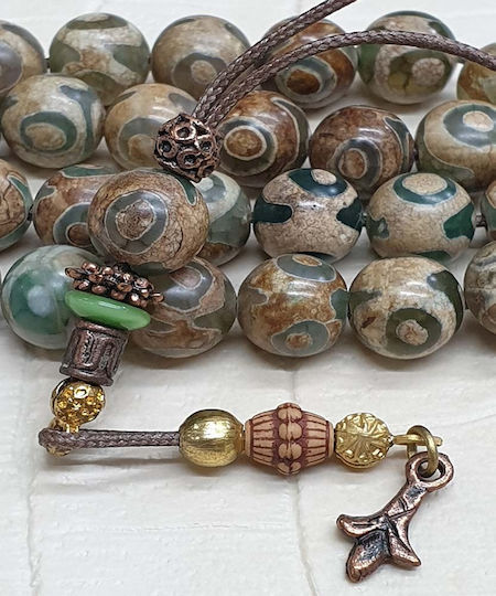 Roloi Komboloi Agate Worry Beads Multicolour 30cm