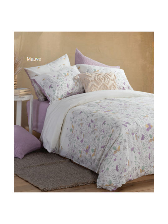 Nef-Nef Homeware Spring Pillowcase Mauve 52x72cm.