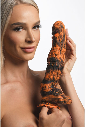XR Realistisches Dildo mit Hoden und Saugnapf Orange