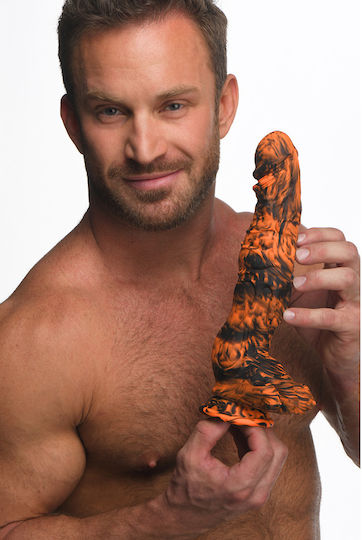 XR Realistisches Dildo mit Hoden und Saugnapf Orange