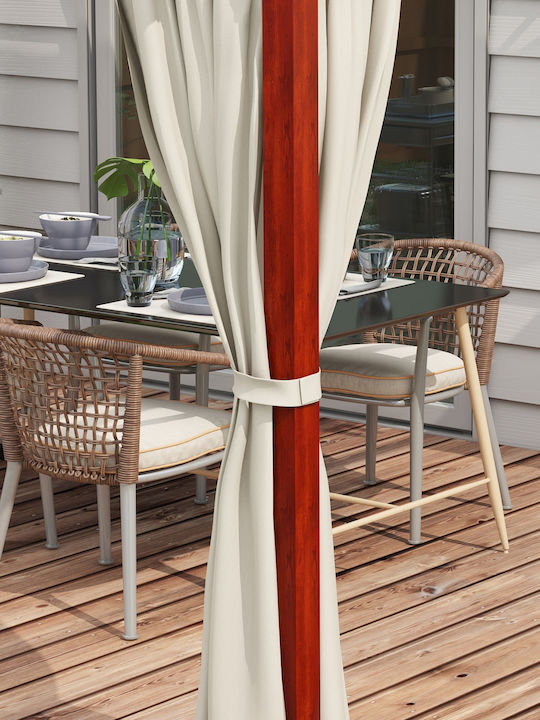 Outsunny Terrace Sideway Tent Beige 3.4x3cm