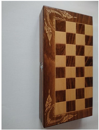 Magic Puzzle Box Handgefertigt Schach aus Holz mit Spielsteinen 38x38cm